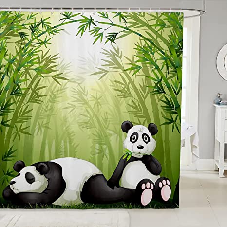 Detail Panda Bear Shower Curtain Nomer 46