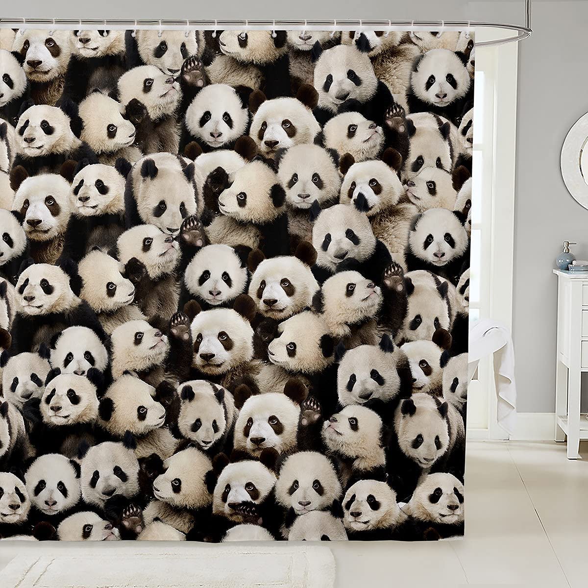 Detail Panda Bear Shower Curtain Nomer 58