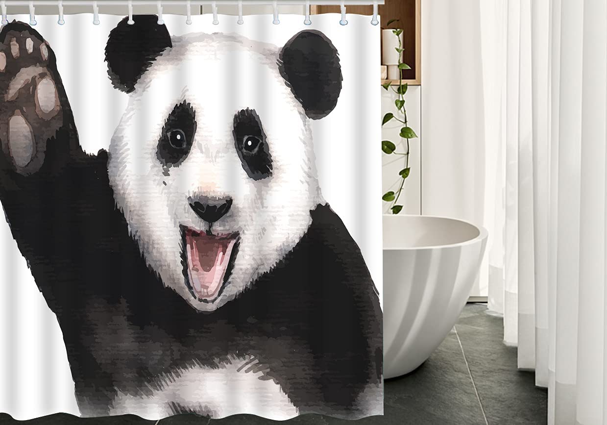 Detail Panda Bear Shower Curtain Nomer 7