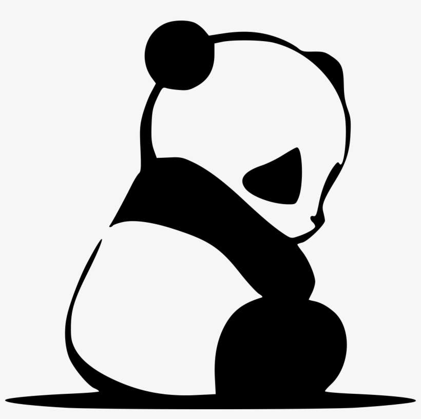Detail Panda Clipart Black And White Nomer 4