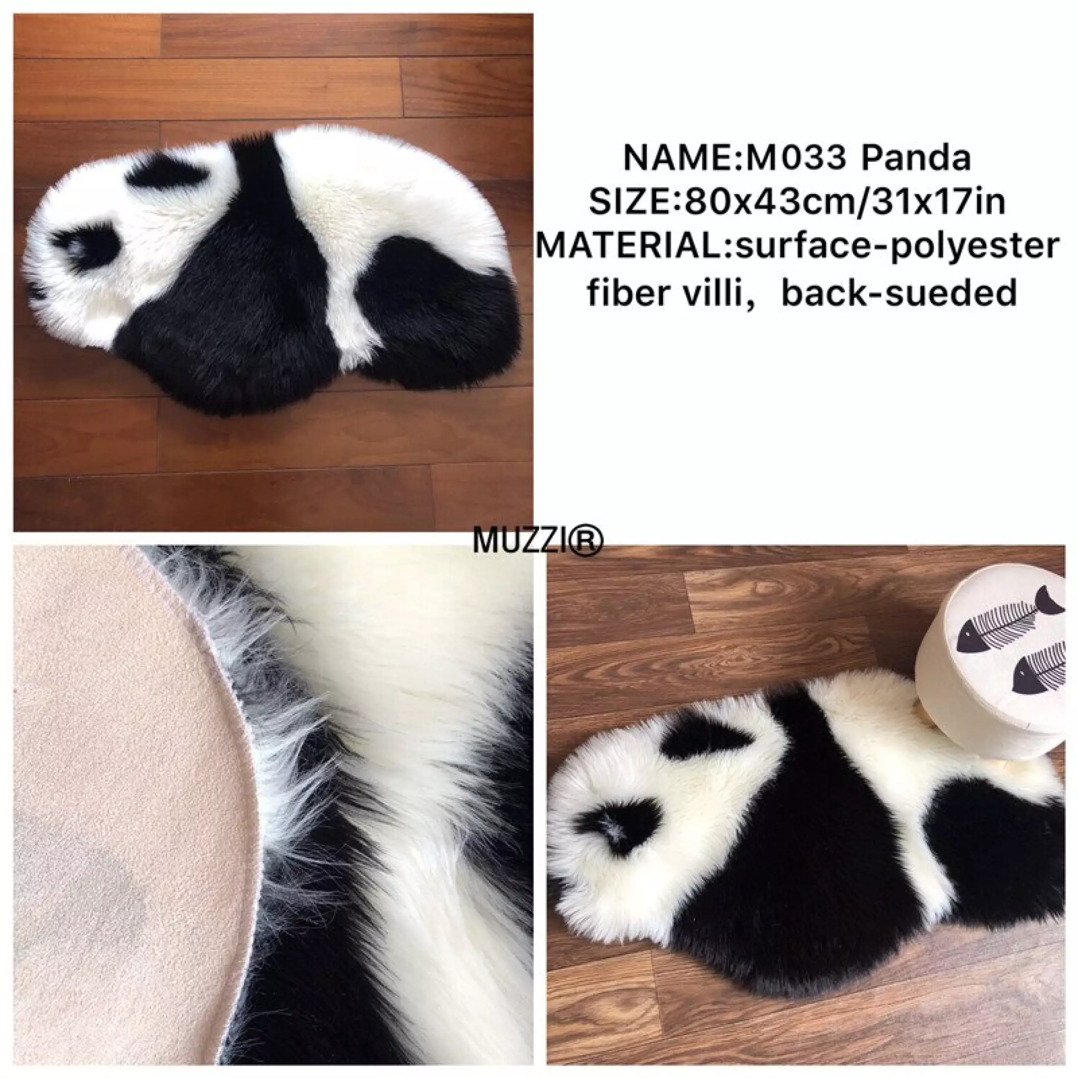 Detail Panda Skin Rug Nomer 58