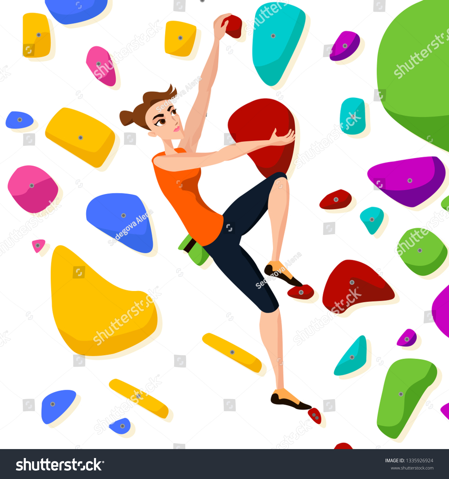 Detail Panjat Tebing Vector Nomer 29