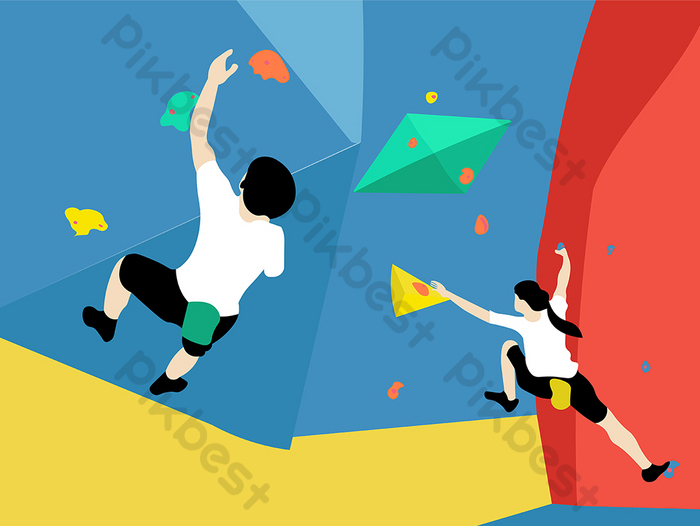 Detail Panjat Tebing Vector Nomer 38