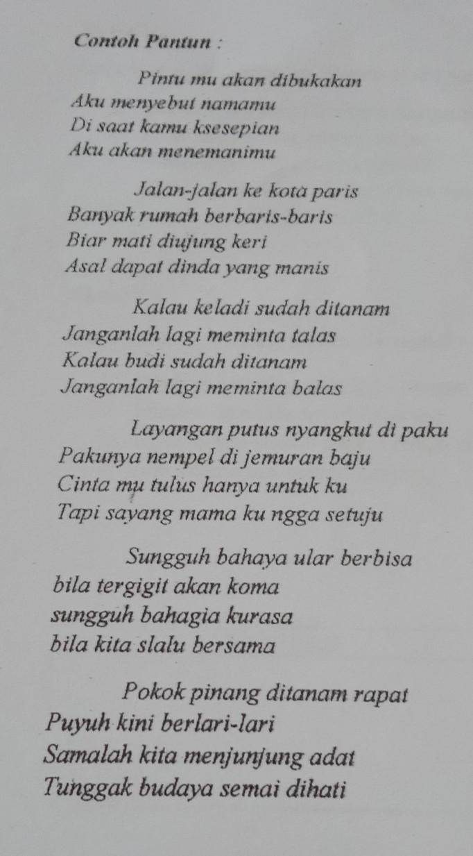 Detail Pantun Dan Puisi Nomer 19