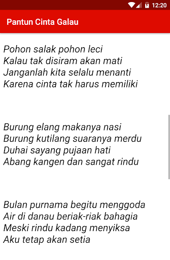 Detail Pantun Galau Cinta Nomer 14