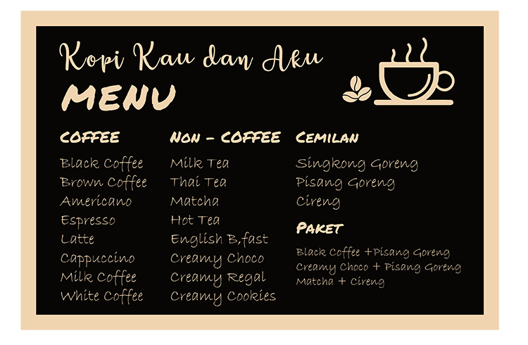 Detail Papan Menu Coffee Shop Nomer 19