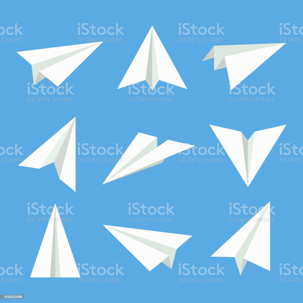 Detail Paper Plane Vector Nomer 19