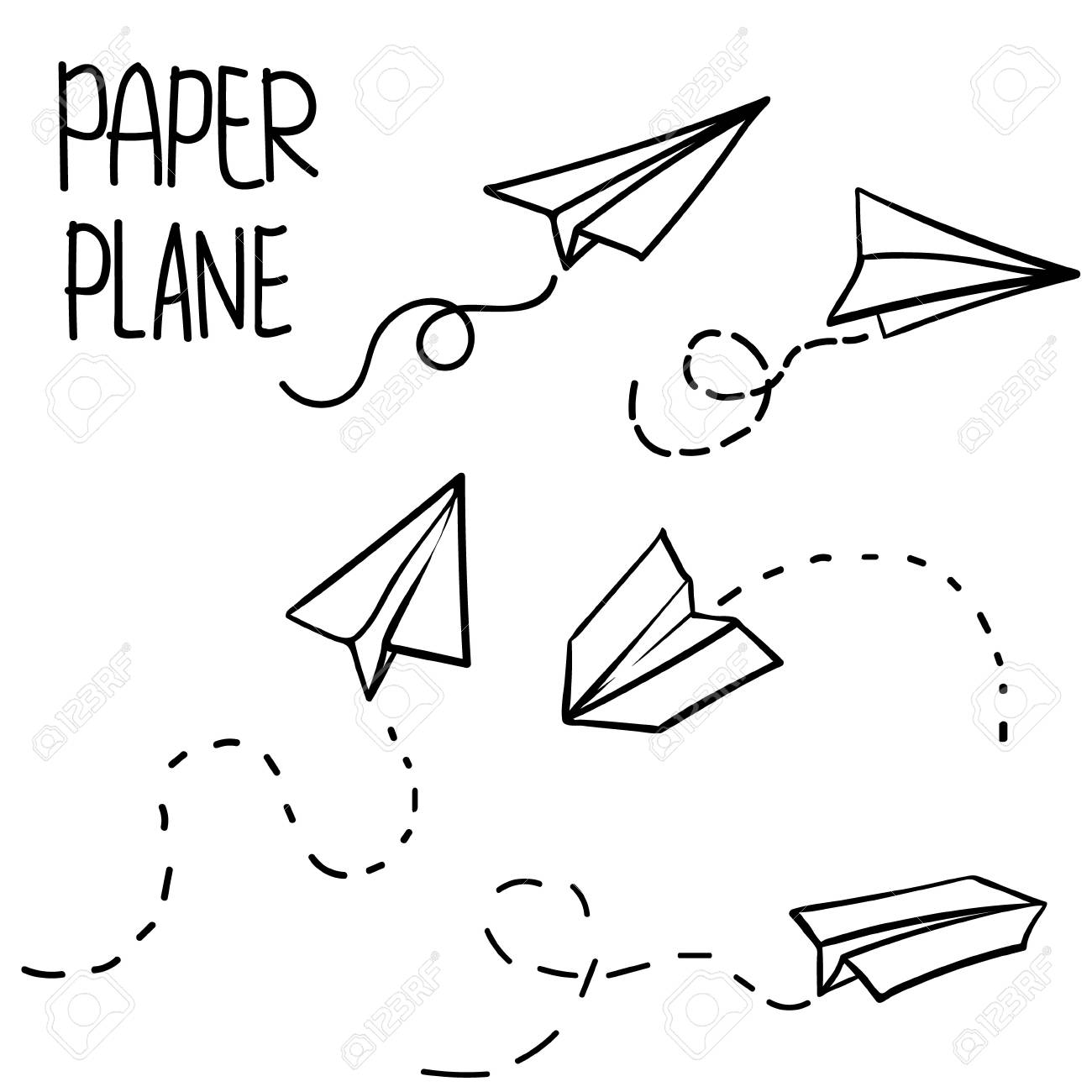 Detail Paper Plane Vector Nomer 27