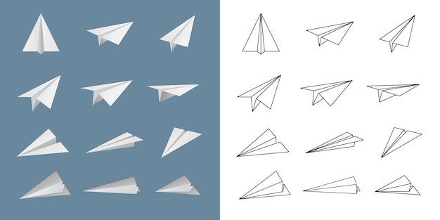 Detail Paper Plane Vector Nomer 54