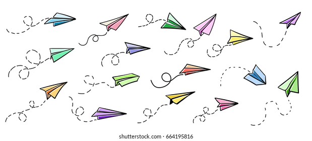 Detail Paper Planes Vector Nomer 18