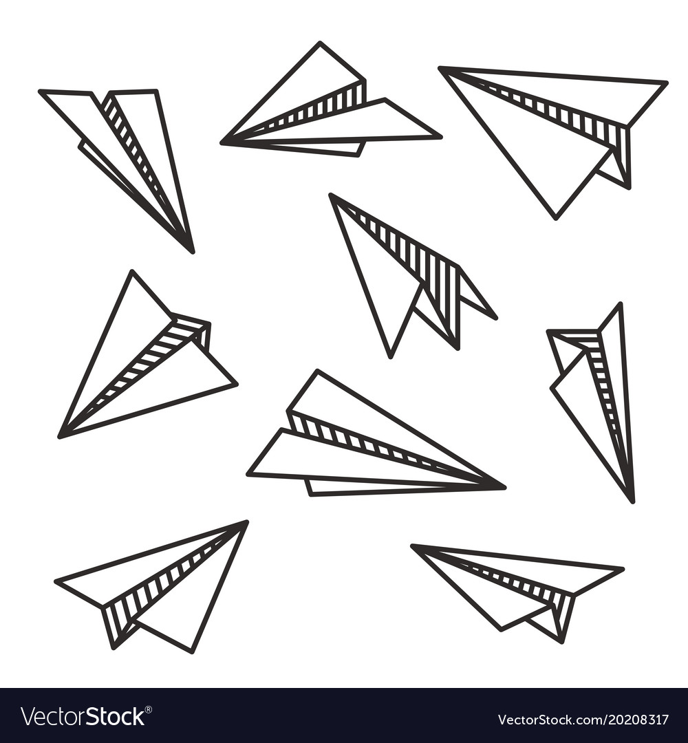 Detail Paper Planes Vector Nomer 25