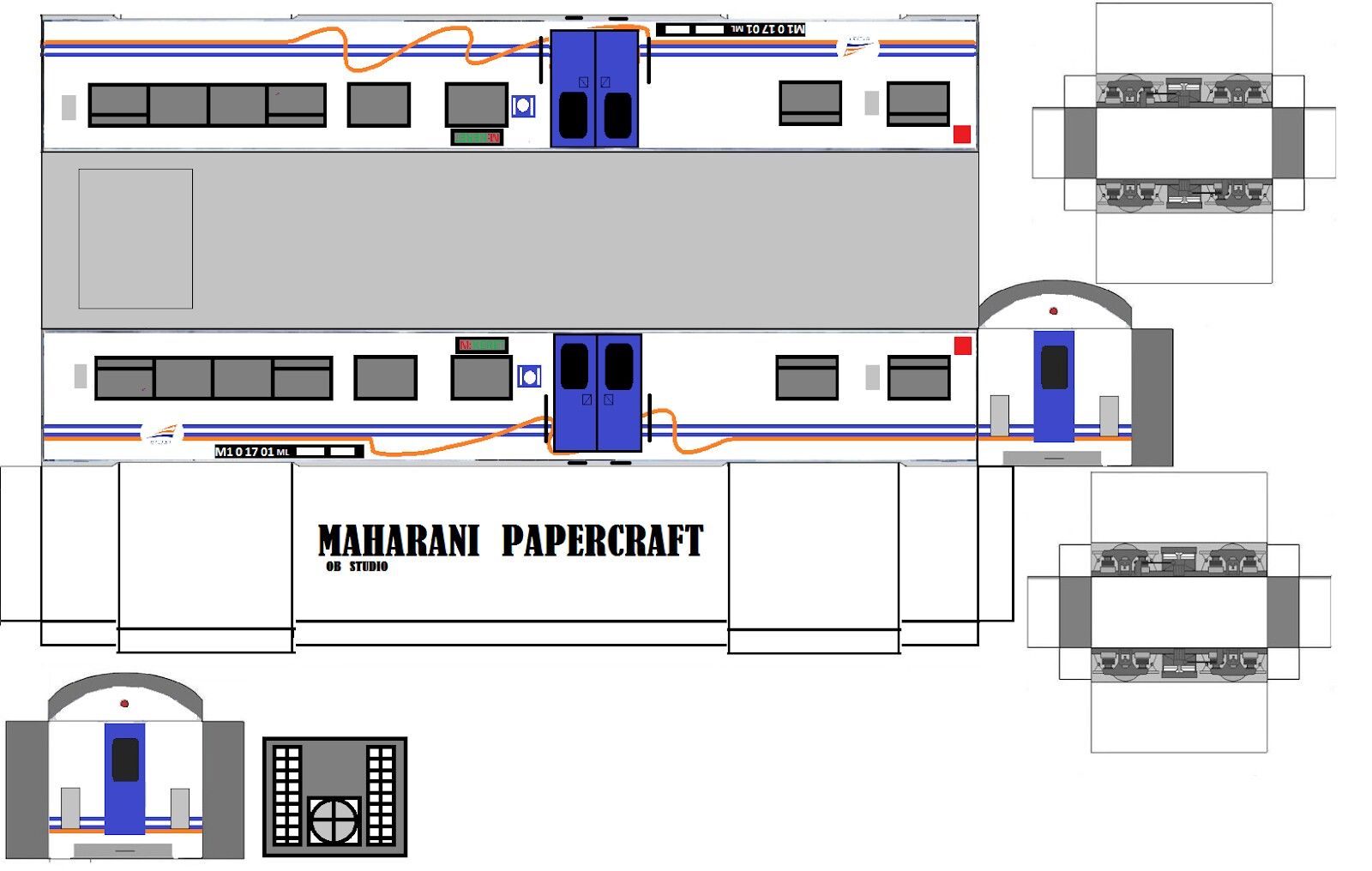 Detail Papercraft Kereta Api Lokomotif Nomer 24