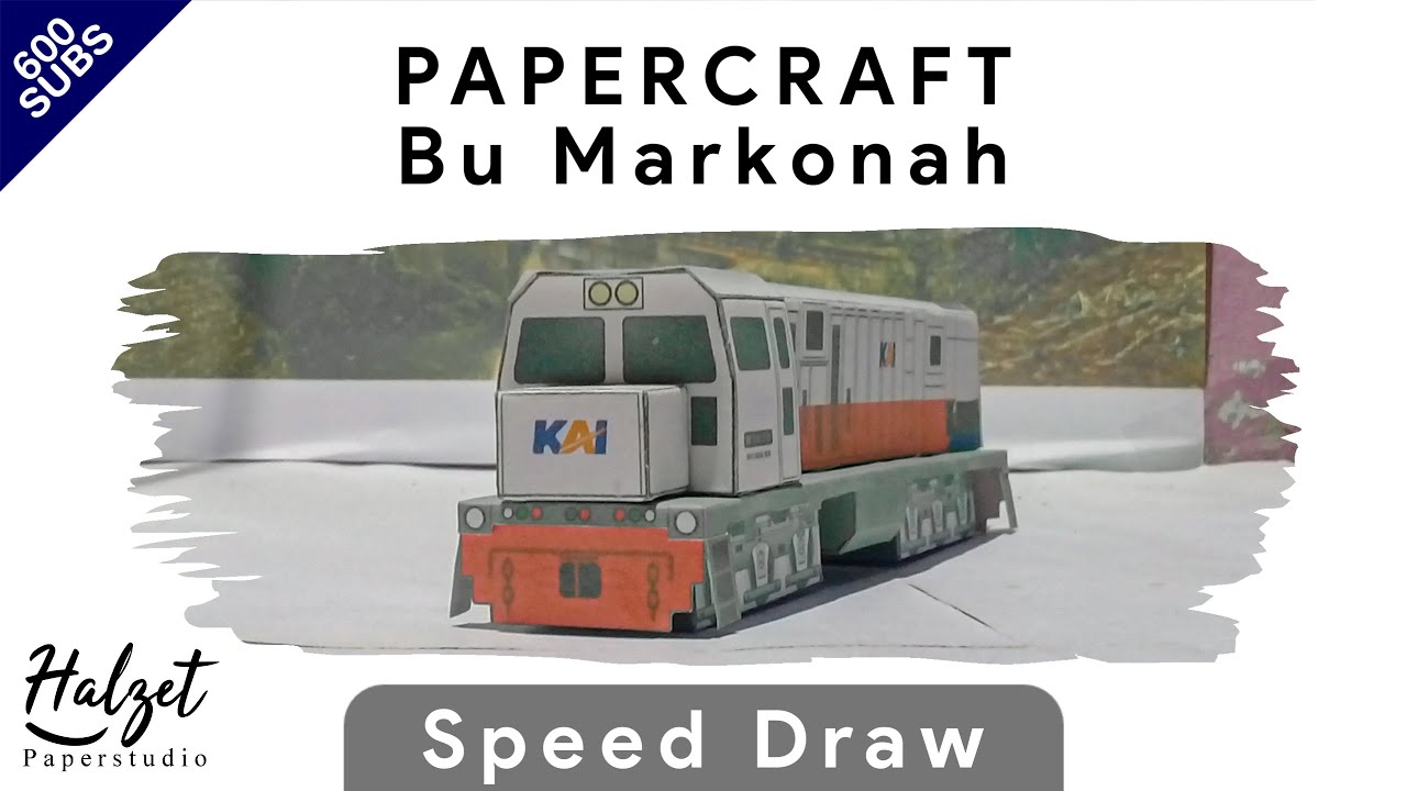 Detail Papercraft Kereta Api Lokomotif Nomer 36