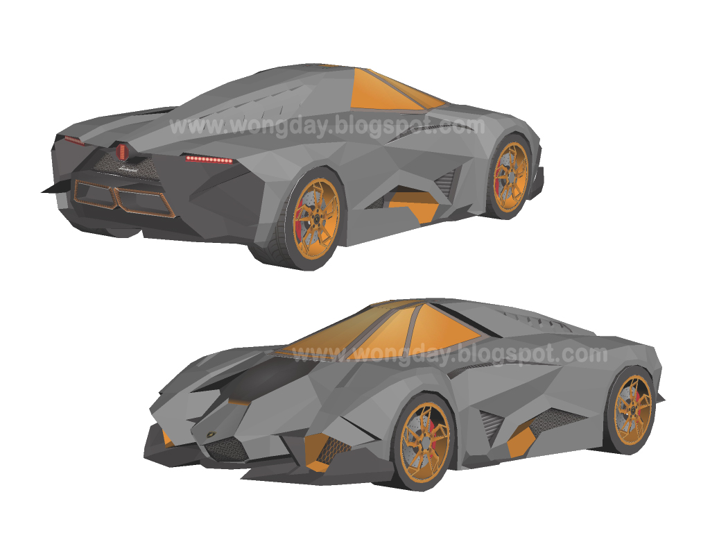 Detail Papercraft Mobil Lamborghini Nomer 33