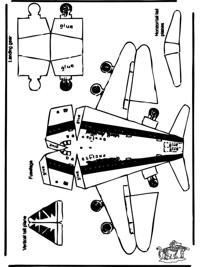 Detail Papercraft Plane Nomer 34