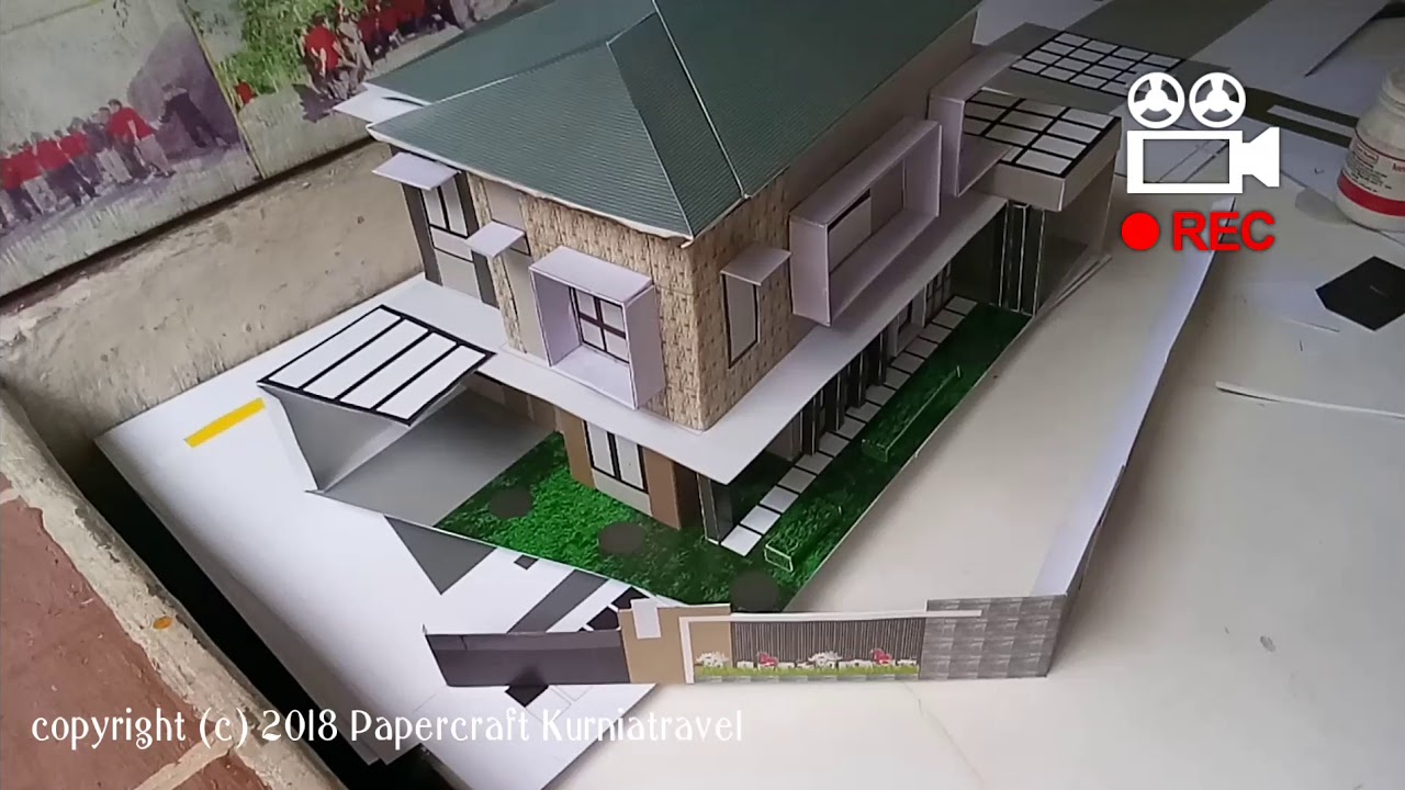 Papercraft Rumah Modern - KibrisPDR