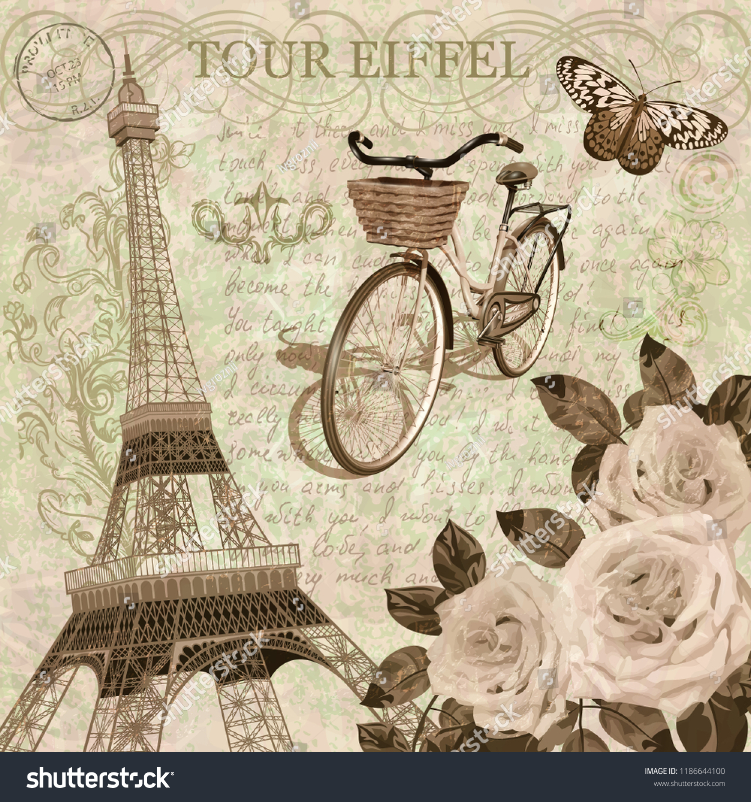 Detail Paris Vintage Wallpaper Nomer 21