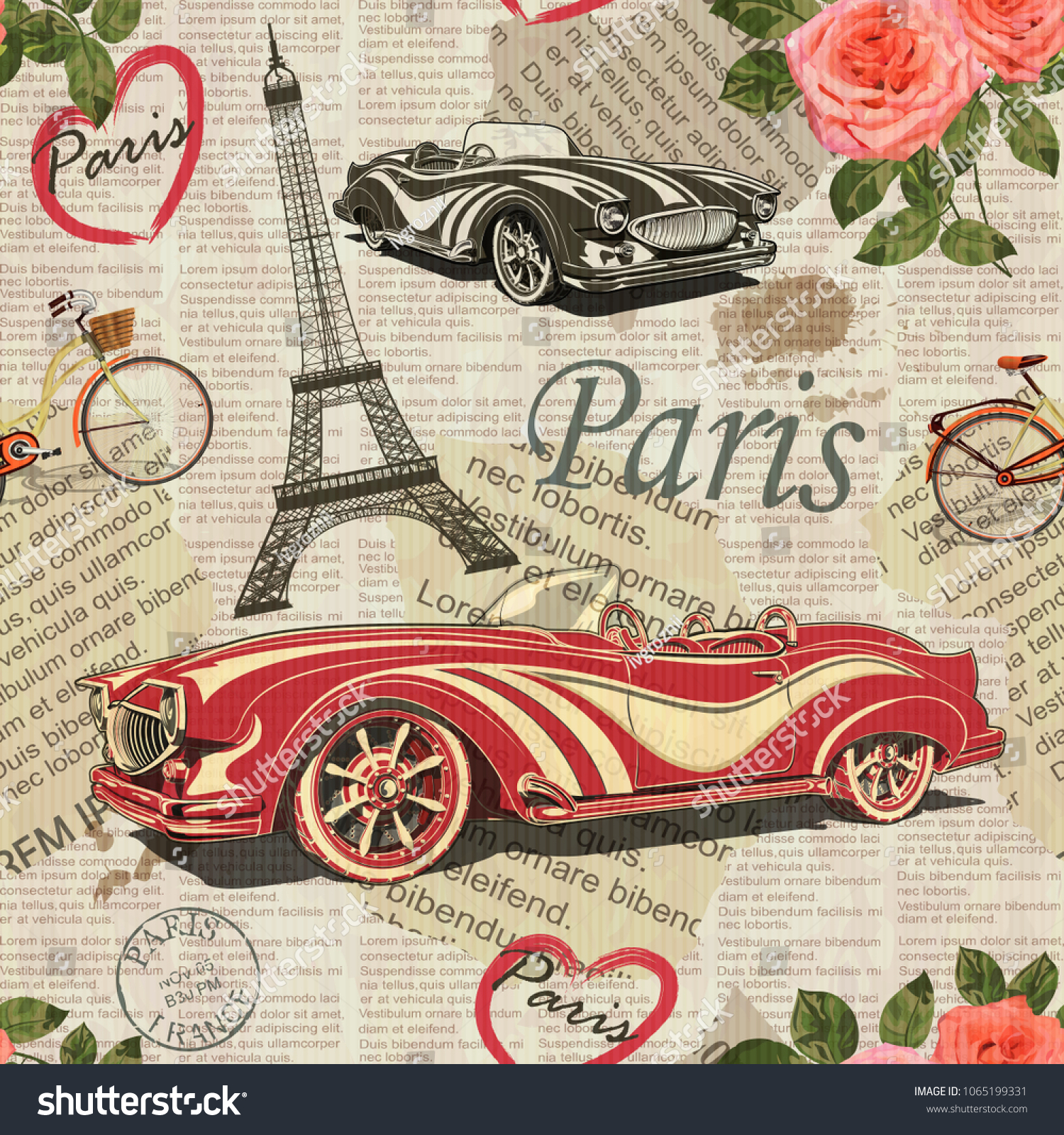 Detail Paris Vintage Wallpaper Nomer 31