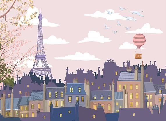 Paris Wallpaper Cartoon - KibrisPDR