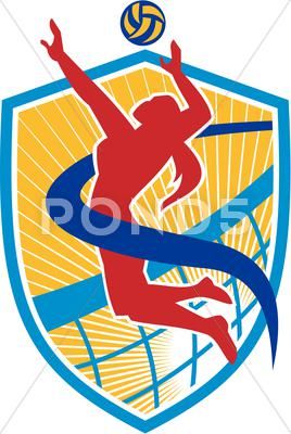 Detail Logo Volleyball Keren Nomer 48