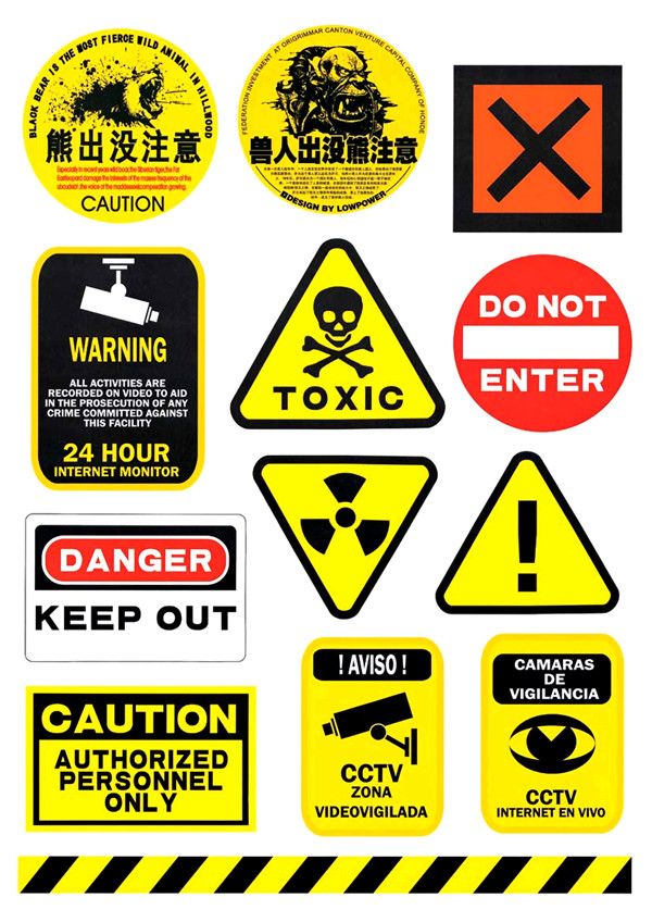Detail Logo Warning Nomer 34