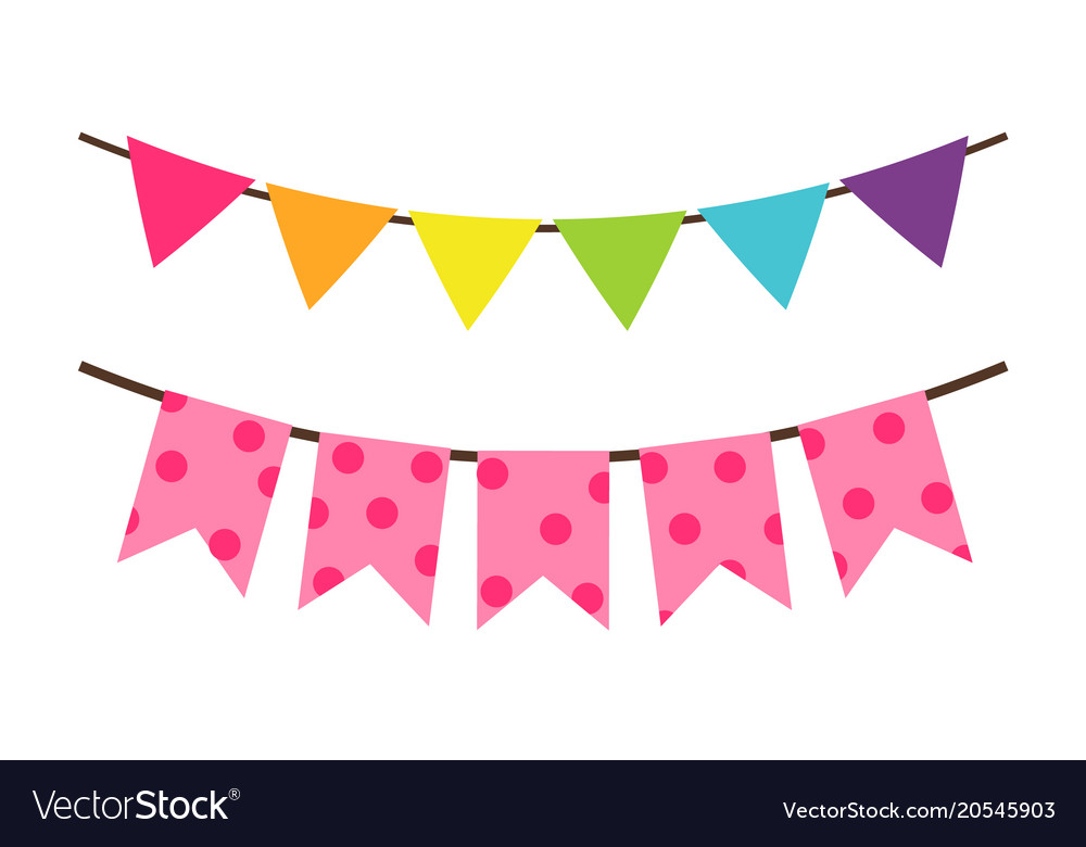 Detail Party Flag Vector Nomer 11