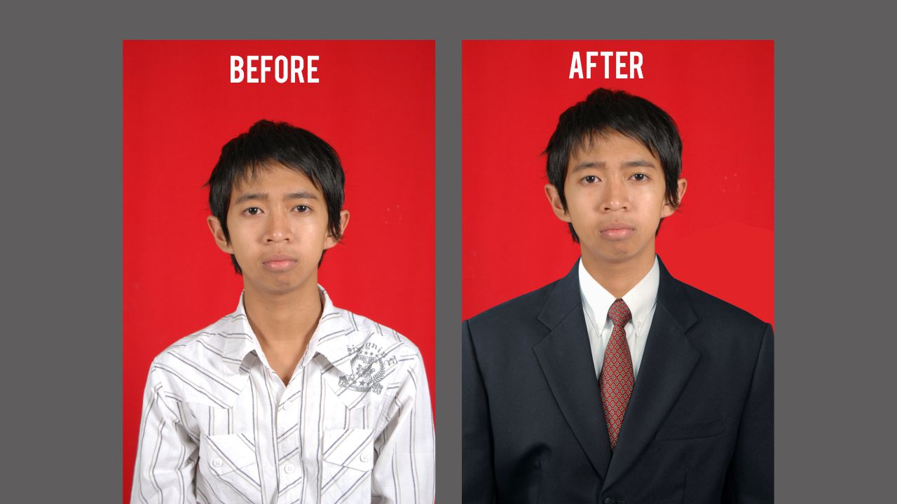 Detail Pas Photo Template Kemeja Putih Dasi Hitam Png Nomer 37