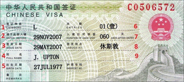 Detail Pas Photo Visa China Nomer 30