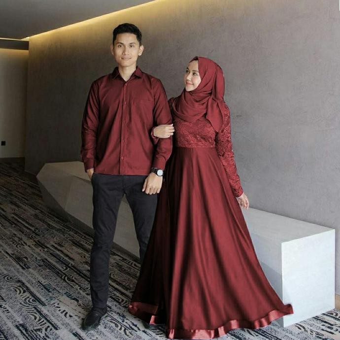 Detail Pasangan Baju Merah Maroon Nomer 31