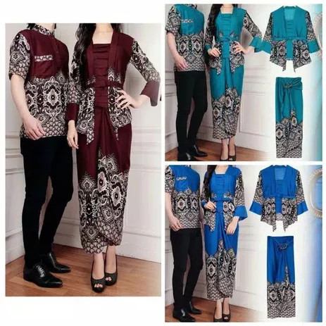 Detail Pasangan Desain Baju Batik Modern Nomer 36