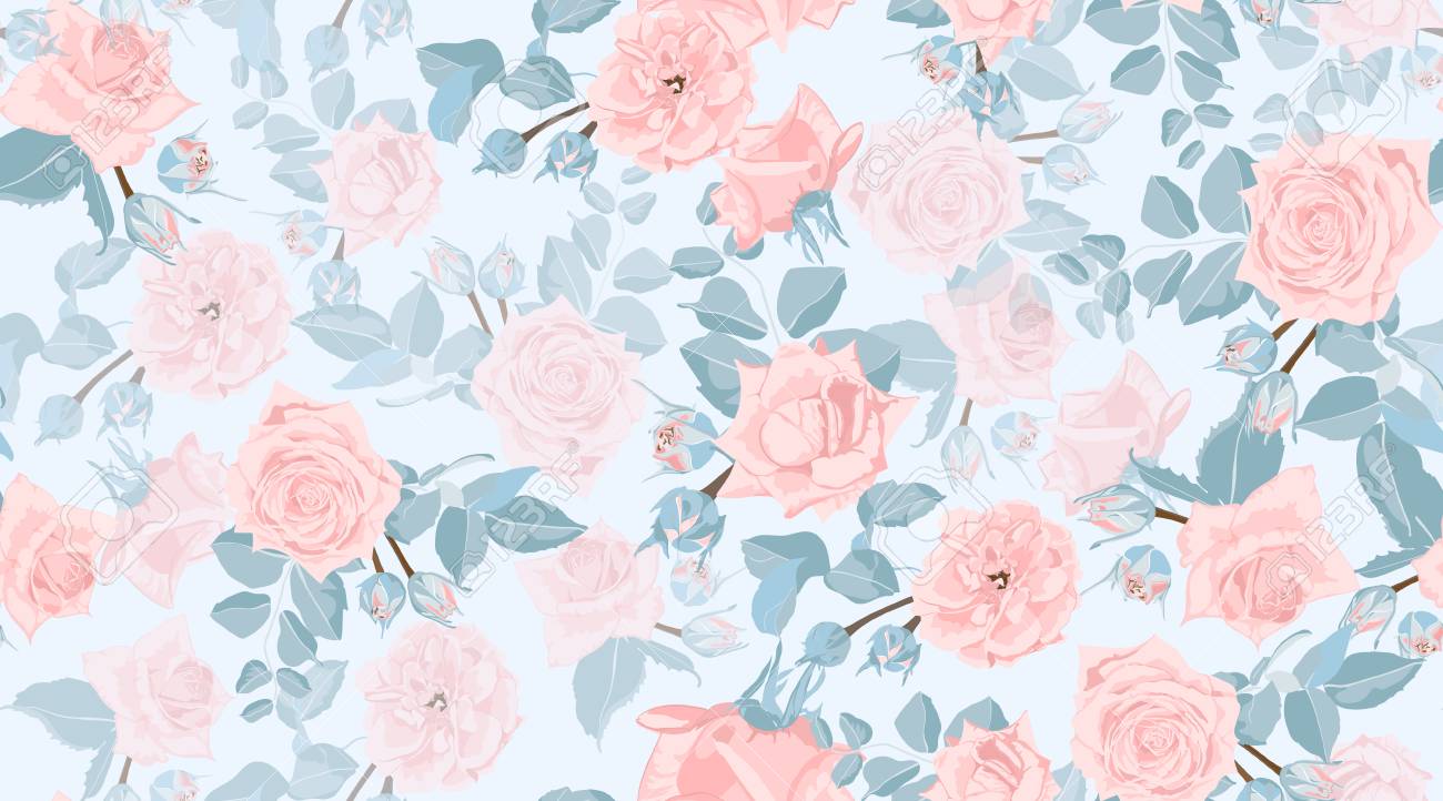 Detail Pastel Floral Background Nomer 2