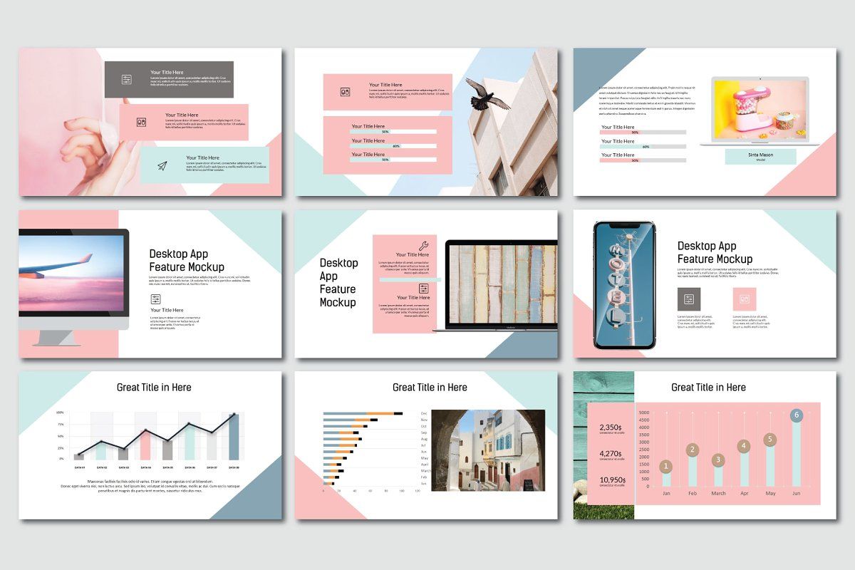 Detail Pastel Powerpoint Template Nomer 19