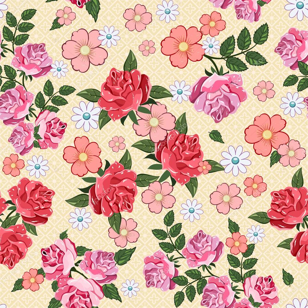 Detail Pattern Background Bunga Nomer 15