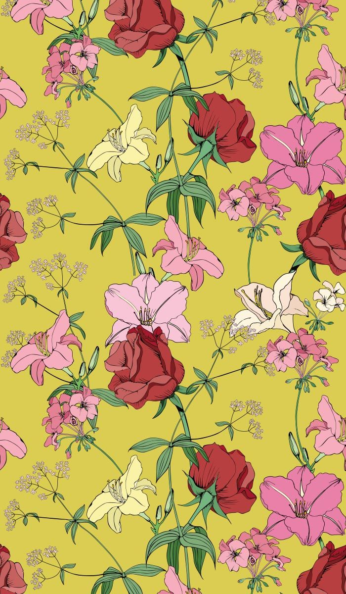 Detail Pattern Background Bunga Nomer 23