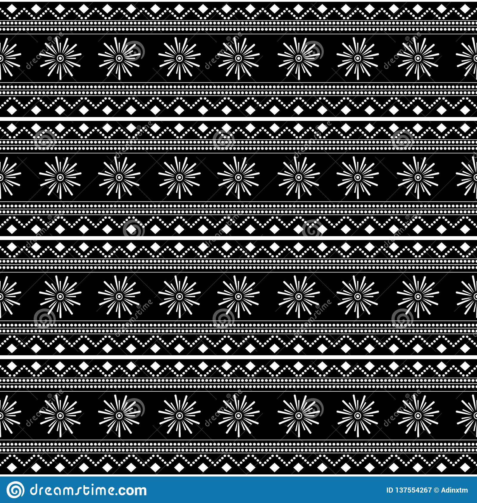 Detail Pattern Batik Hitam Putih Nomer 17