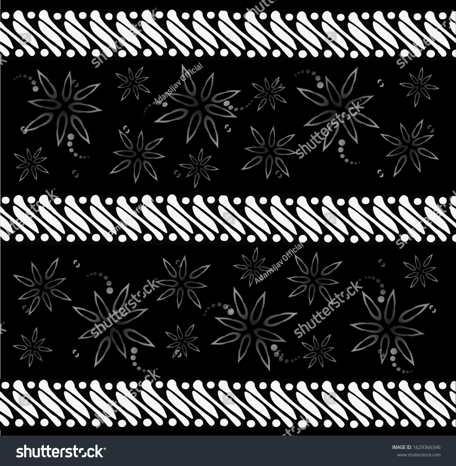 Detail Pattern Batik Hitam Putih Nomer 39