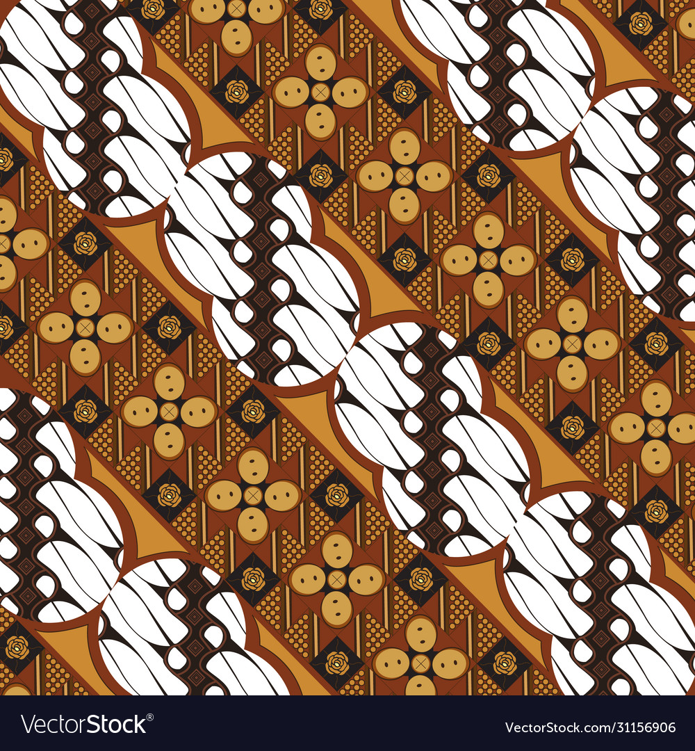 Detail Pattern Batik Vector Nomer 13