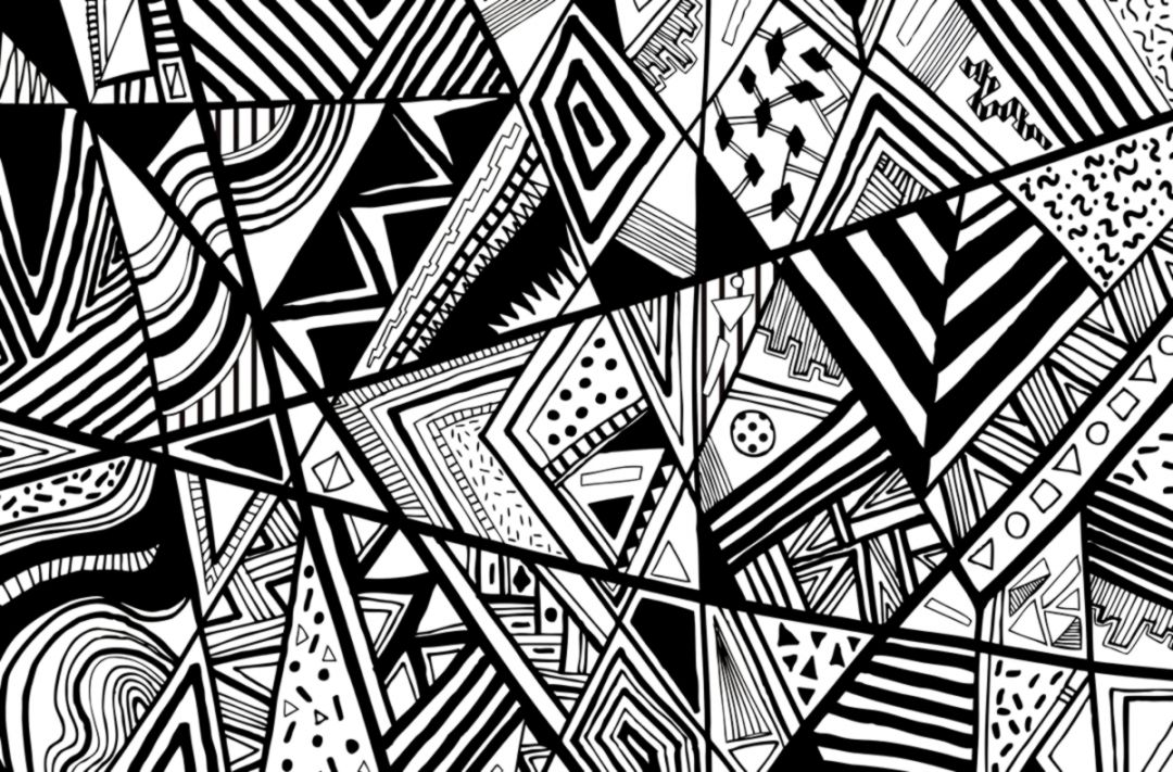 Detail Pattern Hitam Putih Nomer 12