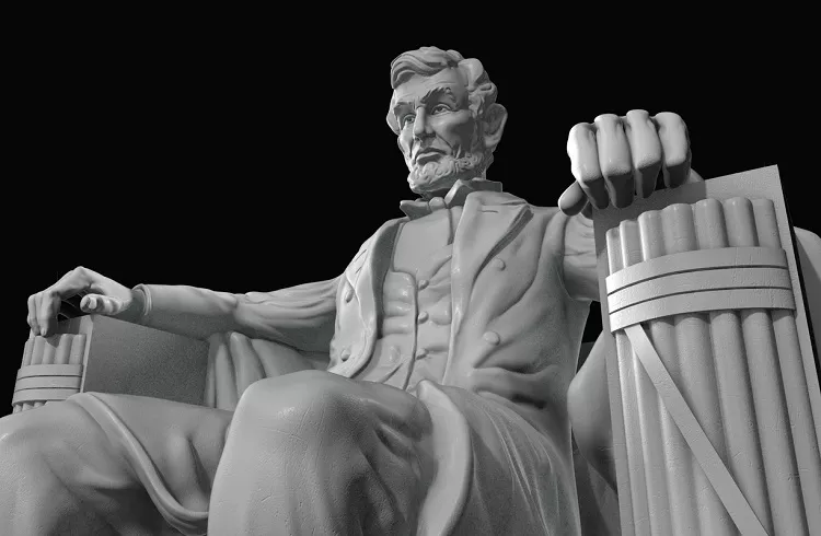 Detail Patung Abraham Lincoln Nomer 42