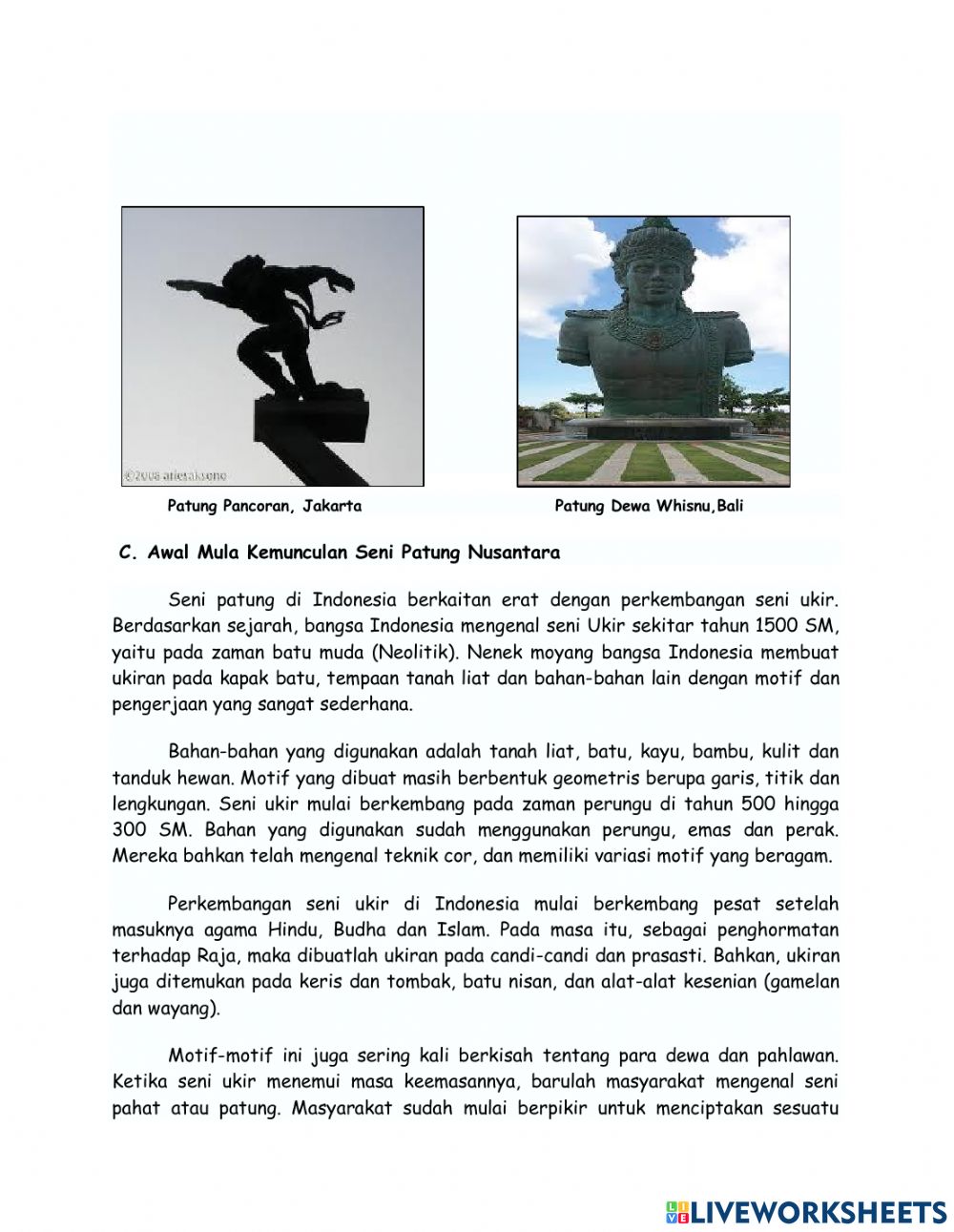 Detail Patung Patung Nusantara Nomer 32