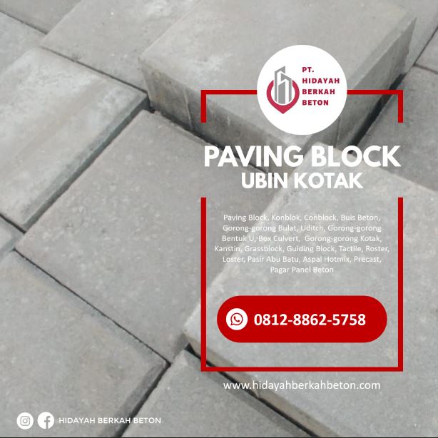 Detail Paving Block Kotak Nomer 12