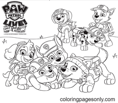 Detail Paw Patrol Coloring Page Nomer 10