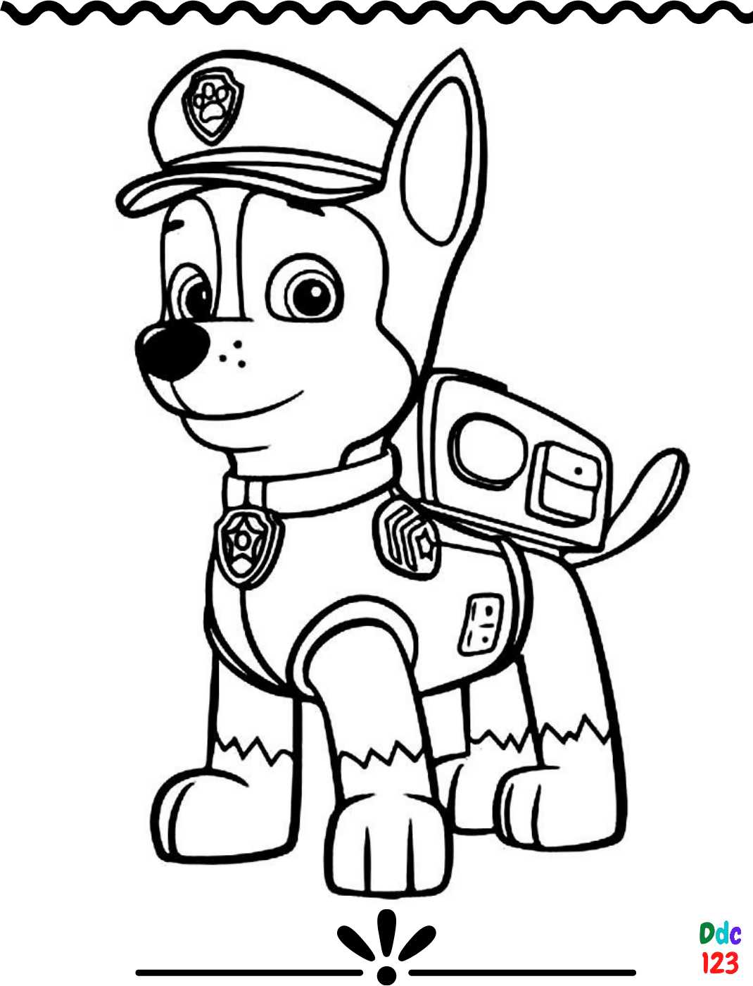 Detail Paw Patrol Coloring Page Nomer 14