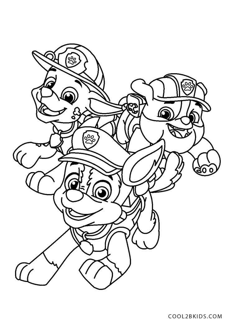 Detail Paw Patrol Coloring Page Nomer 22