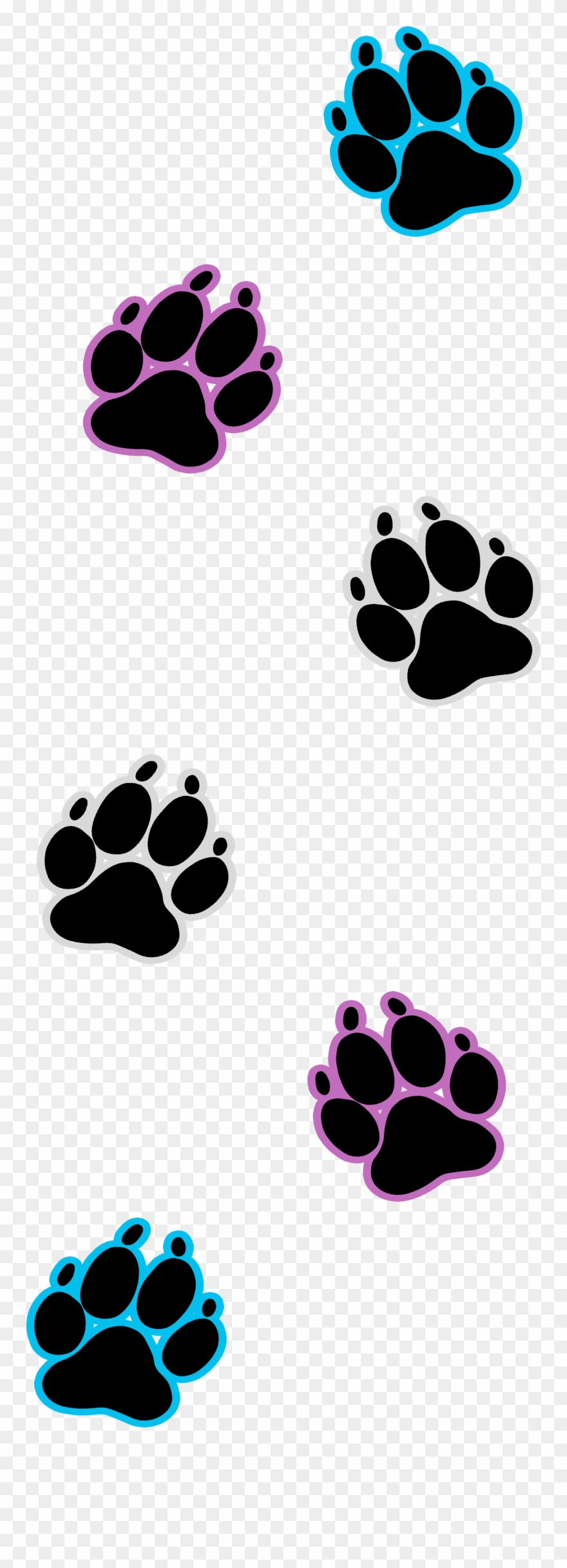 Detail Paw Print Clip Art Transparent Background Nomer 39