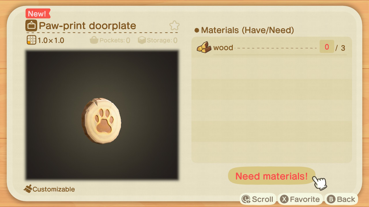 Detail Paw Print Door Plate Animal Crossing Nomer 15