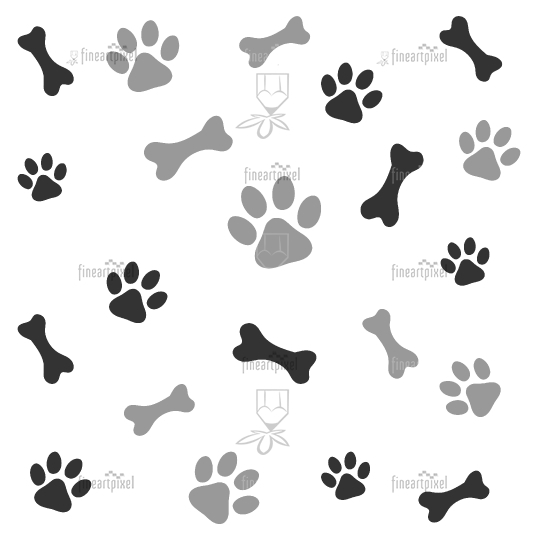 Detail Paw Print Photoshop Brush Nomer 26