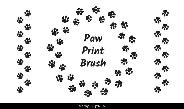 Detail Paw Print Photoshop Brush Nomer 45