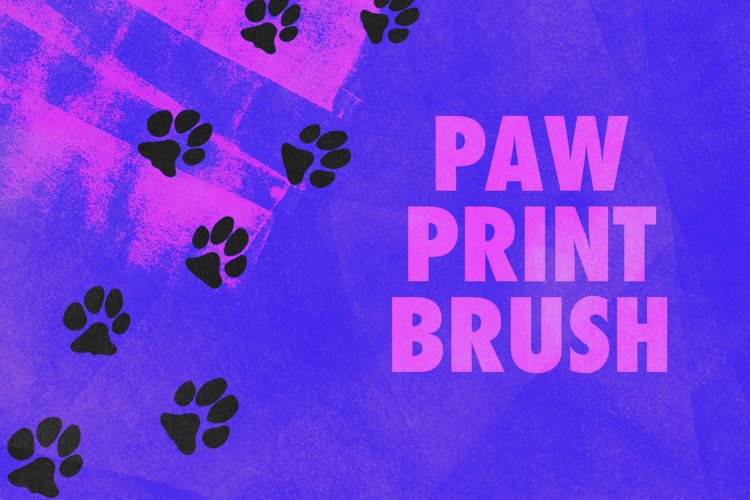 Detail Paw Print Photoshop Brush Nomer 46