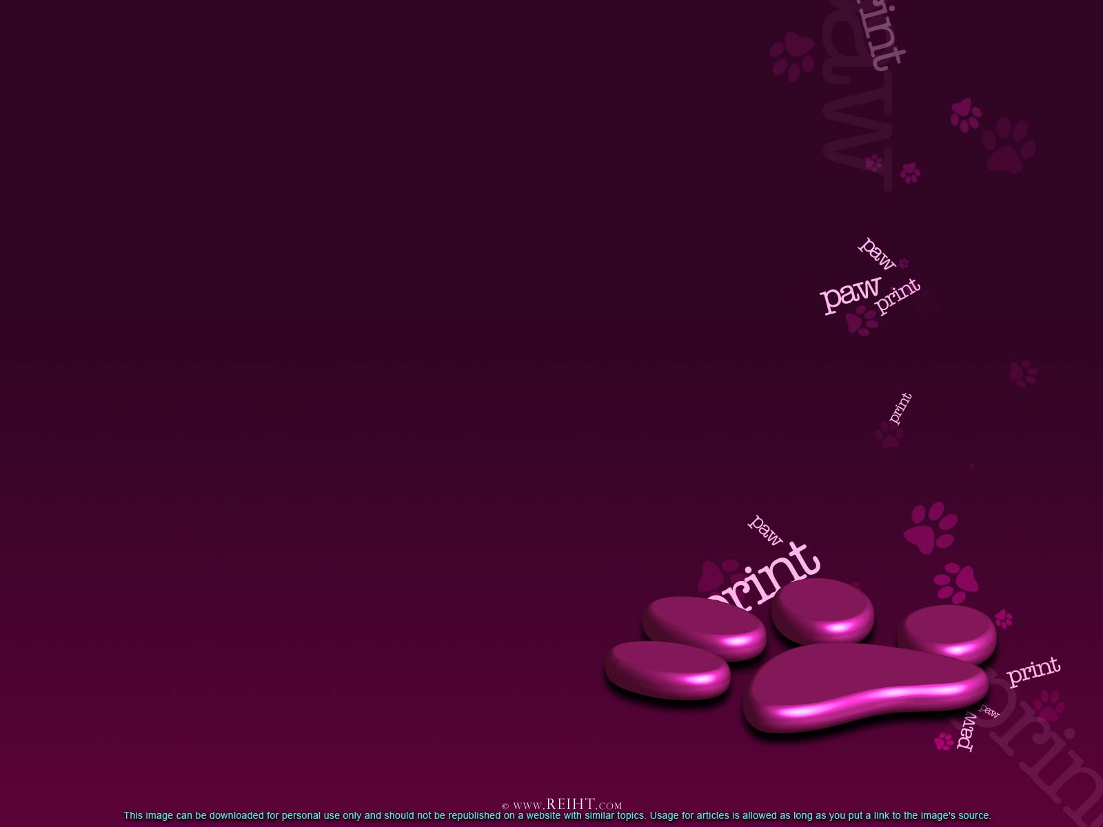 Detail Paw Print Powerpoint Template Nomer 19